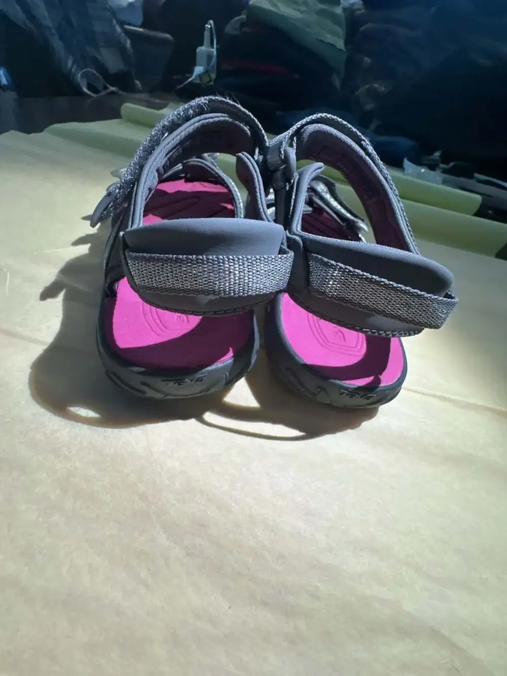 Teva Tirra Metallic Silver and Magenta Sport Sandals